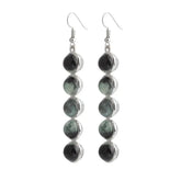Gemstone Moon Fashion Glass Ball Star Long Earrings Ashley and Clovers