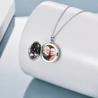 Tree of Life Photo Locket Urn Cremation Necklace Sterling Silver Retro Silver Jewelry and Clovers