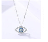 s925 Sterling Silver Jewelry European and American Atmospheric Demon Eye Necklace Eye Pendant Jewelry and Clovers