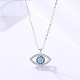 s925 Sterling Silver Jewelry European and American Atmospheric Demon Eye Necklace Eye Pendant Jewelry and Clovers
