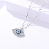 s925 Sterling Silver Jewelry European and American Atmospheric Demon Eye Necklace Eye Pendant Jewelry and Clovers