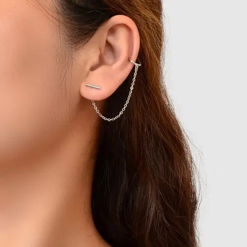 Chic Silver Tassel Fringe Drop Dangle Earrings Stylish Elegant