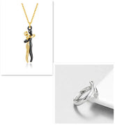 Love Hug Necklace Unisex Men Women Couple Jewelry Simple Temperament Clavicle Chain Valentines Day Lover Gifts Jewelry and Clovers