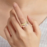 Birth Month Flowers Ring, Family Floral Ring, Gift for Mom,Mother Ring Jewelry and Clovers