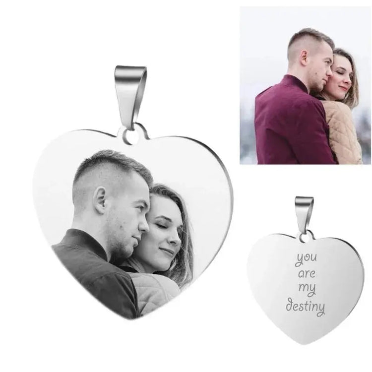 Custom Photo Heart Necklace-A Memory You Can Wear Jewelry and Clovers