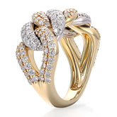Customized Fine Jewelry 10 14 18k Yellow Gold Ring Lab Diamond Wedding Eternal Band Round Cut VS Grown Diamond for Women Jewelry and Clovers