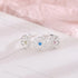 New Fashion Silver Color Green Flower Leaf Rose Daisy Enamel Open Finger Rings For Women Girl Jewelry Gift Dropship Wholesale Jewelry and Clovers