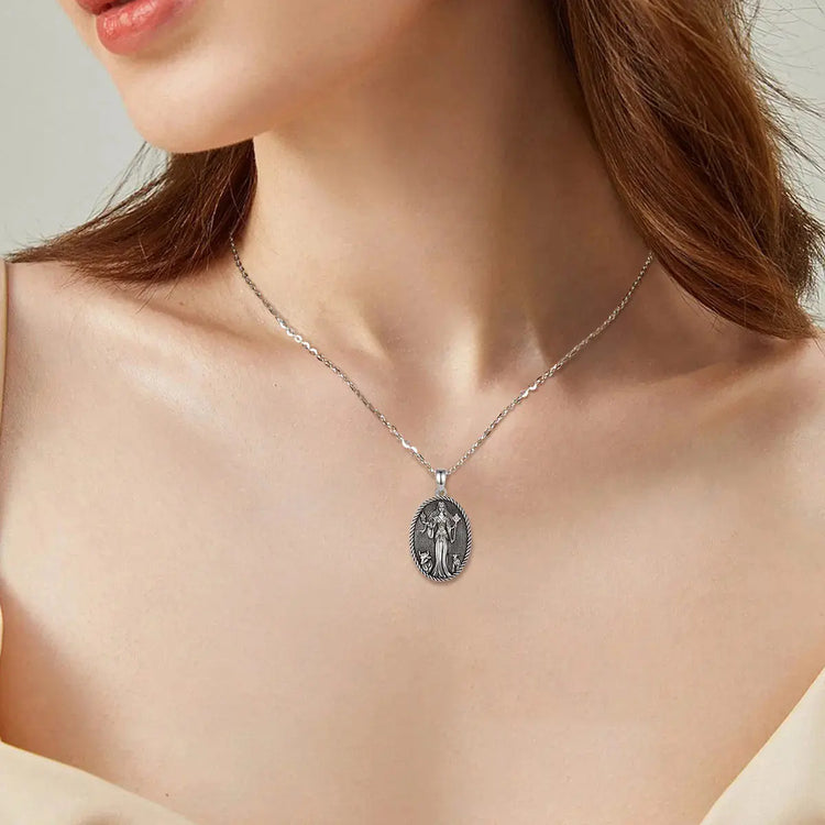 Eudora 925 Sterling Silver Brigid Goddess Necklace Brigid&