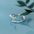 New Fashion Silver Color Green Flower Leaf Rose Daisy Enamel Open Finger Rings For Women Girl Jewelry Gift Dropship Wholesale Jewelry and Clovers