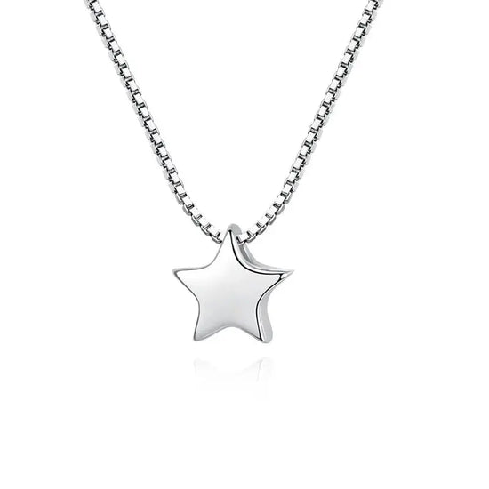 New Arrivals 925 Sterling Silver Star Necklaces & Pendants For Women Hot Fashion sterling-silver-jewelry Jewelry and Clovers