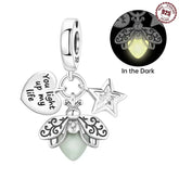 MISEFF New Original Bracelet 925 Sterling Silver Lovely Angel Girl Charms Beads For Jewelry Gifts Jewelry and Clovers