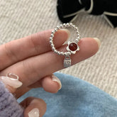 New Fashion Silver Color Green Flower Leaf Rose Daisy Enamel Open Finger Rings For Women Girl Jewelry Gift Dropship Wholesale Jewelry and Clovers