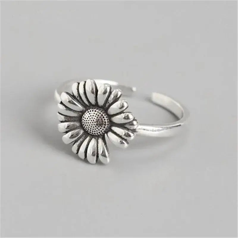 New Fashion Silver Color Green Flower Leaf Rose Daisy Enamel Open Finger Rings For Women Girl Jewelry Gift Dropship Wholesale Jewelry and Clovers