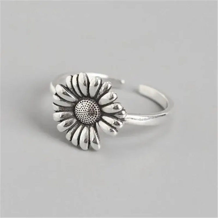 New Fashion Silver Color Green Flower Leaf Rose Daisy Enamel Open Finger Rings For Women Girl Jewelry Gift Dropship Wholesale Jewelry and Clovers