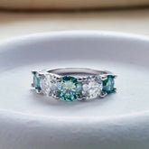 Luxury Total 3.6 Carat moissanite lab Diamonds Rings  Round Brilliant for Women Bride Wedding Band Gift fine dating Jewelry gift Jewelry and Clovers