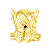 New Arrivals Highland Cow Dangle Charm Bead for Women fit European Original Silver Bracelet DIY Jewelry Accessories Gift Jewelry and Clovers