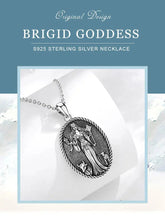 Eudora 925 Sterling Silver Brigid Goddess Necklace Brigid&