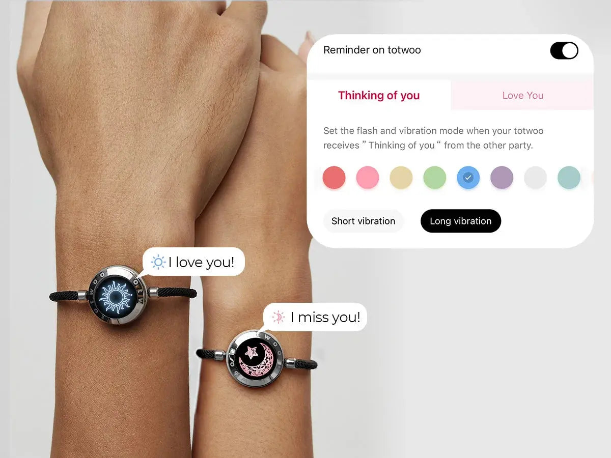 Totwoo Touch Single Bracelet - Long Distance Touch Bracelet Light up and Vibration Relationship Love Baracelet SMART BRACELET JEWELRY Jewelry and Clovers