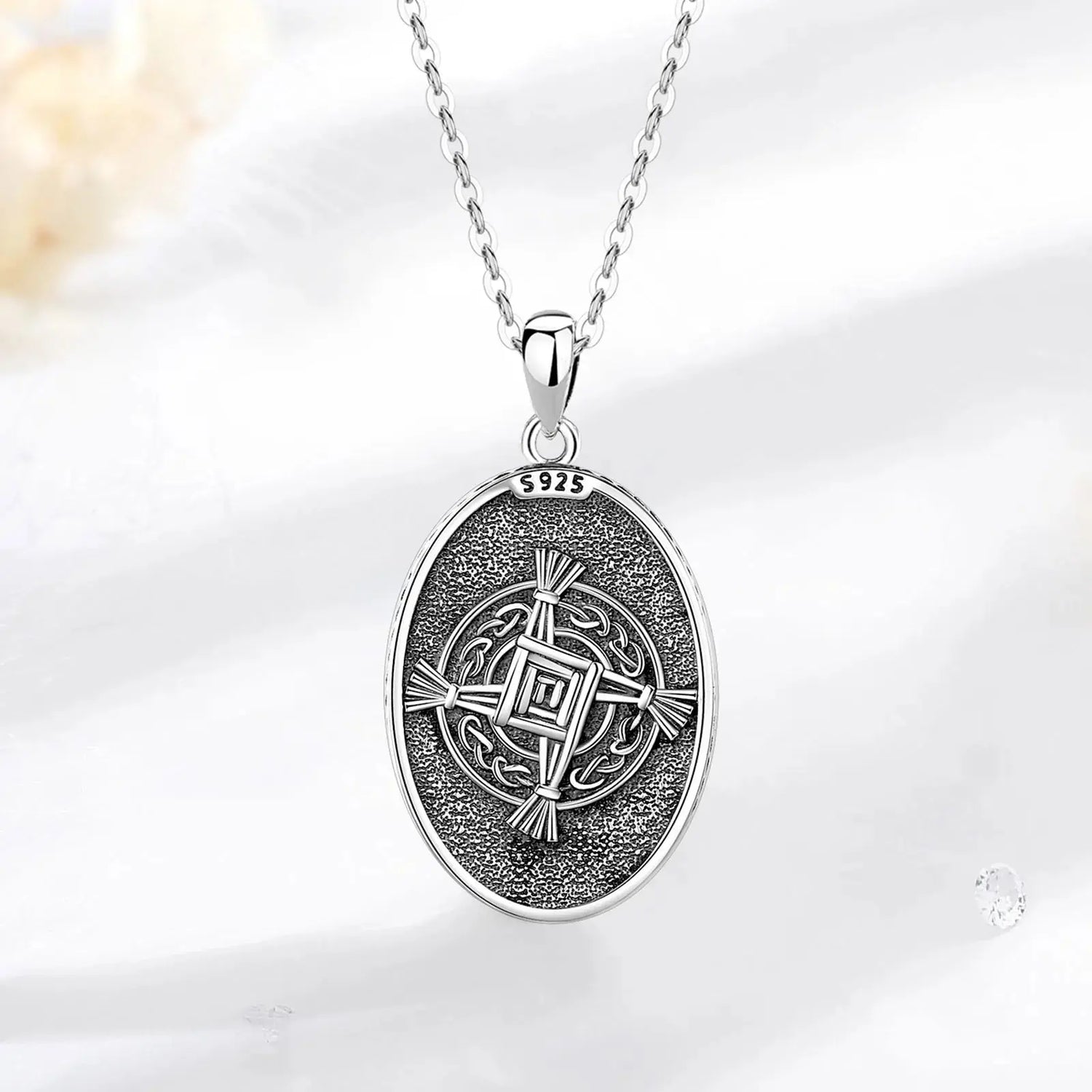 Eudora 925 Sterling Silver Brigid Goddess Necklace Brigid&