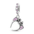 Charms Beads 925 Sterling Silver Pink Love Bow Rubik&