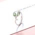 New Fashion Silver Color Green Flower Leaf Rose Daisy Enamel Open Finger Rings For Women Girl Jewelry Gift Dropship Wholesale Jewelry and Clovers