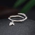 New Fashion Silver Color Green Flower Leaf Rose Daisy Enamel Open Finger Rings For Women Girl Jewelry Gift Dropship Wholesale Jewelry and Clovers