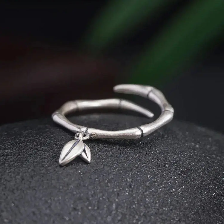 New Fashion Silver Color Green Flower Leaf Rose Daisy Enamel Open Finger Rings For Women Girl Jewelry Gift Dropship Wholesale Jewelry and Clovers