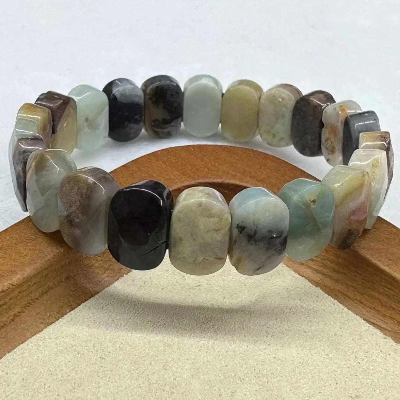 Natural Stone 8*14mm  Faceted Bracelets Lapis Labradorite Crystal  Red Jasper Agate Howlite Rhodonite Unakite For Wholesale Jewelry and Clovers