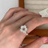 New Fashion Silver Color Green Flower Leaf Rose Daisy Enamel Open Finger Rings For Women Girl Jewelry Gift Dropship Wholesale Jewelry and Clovers