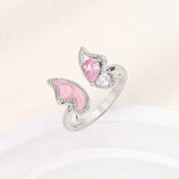 New Fashion Silver Color Green Flower Leaf Rose Daisy Enamel Open Finger Rings For Women Girl Jewelry Gift Dropship Wholesale Jewelry and Clovers