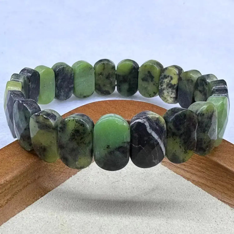 Natural Stone 8*14mm  Faceted Bracelets Lapis Labradorite Crystal  Red Jasper Agate Howlite Rhodonite Unakite For Wholesale Jewelry and Clovers