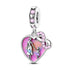 Charms Beads 925 Sterling Silver Pink Love Bow Rubik&