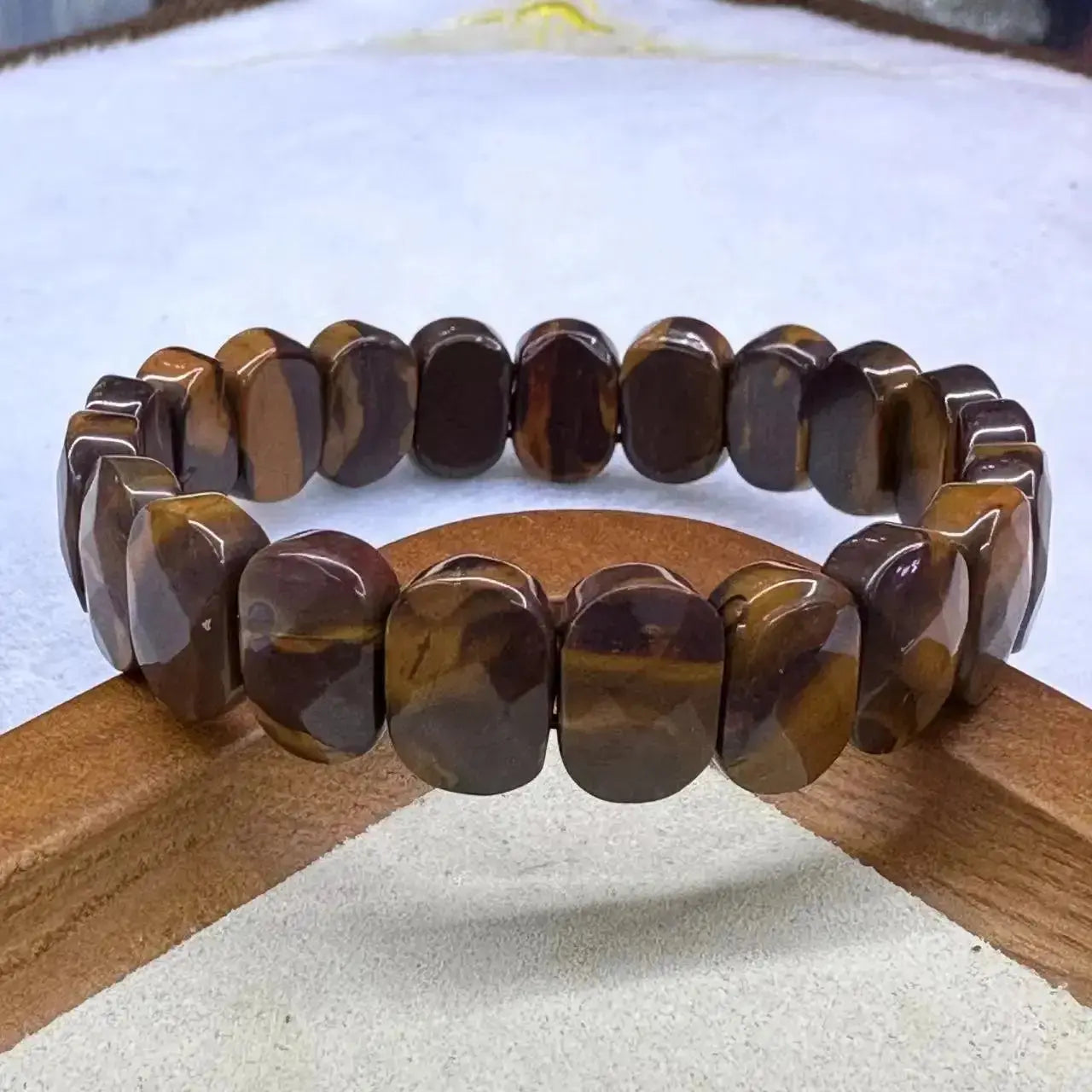 Natural Stone 8*14mm  Faceted Bracelets Lapis Labradorite Crystal  Red Jasper Agate Howlite Rhodonite Unakite For Wholesale Jewelry and Clovers