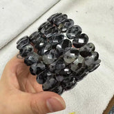 Natural Stone 8*14mm  Faceted Bracelets Lapis Labradorite Crystal  Red Jasper Agate Howlite Rhodonite Unakite For Wholesale Jewelry and Clovers