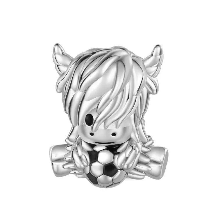 New Arrivals Highland Cow Dangle Charm Bead for Women fit European Original Silver Bracelet DIY Jewelry Accessories Gift Jewelry and Clovers
