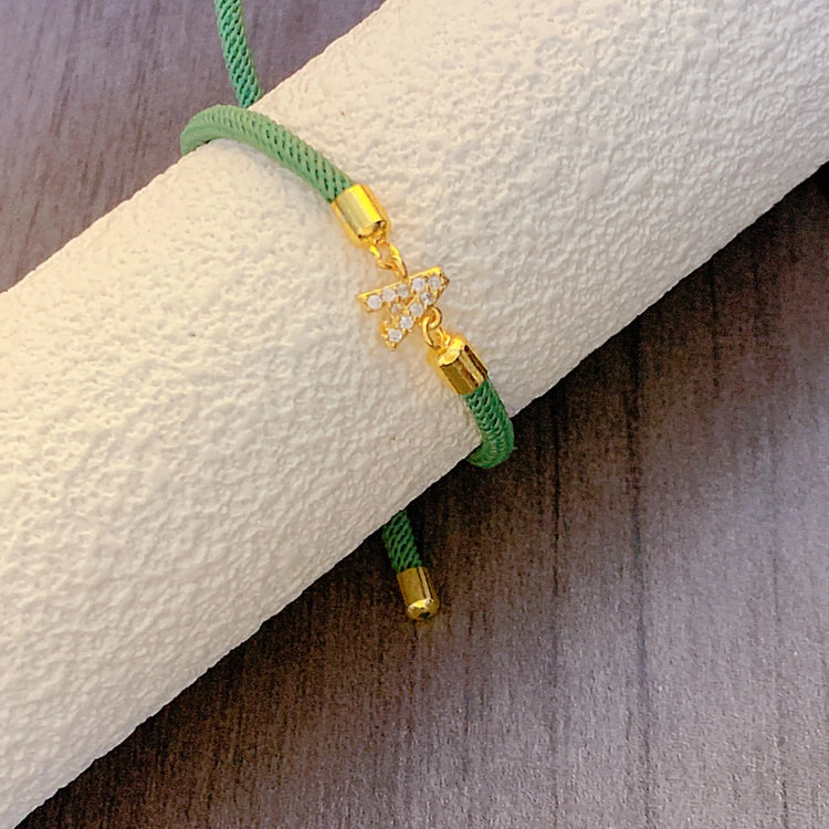 2023 New Pave Zircon A-Z Initial Letter Bracelets For Women Colorful Adjustable Rope Charm Bracelet For Women Jewelry Gift Jewelry and Clovers