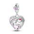 Charms Beads 925 Sterling Silver Pink Love Bow Rubik&