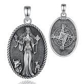 Eudora 925 Sterling Silver Brigid Goddess Necklace Brigid&