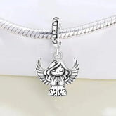 MISEFF New Original Bracelet 925 Sterling Silver Lovely Angel Girl Charms Beads For Jewelry Gifts Jewelry and Clovers