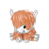 New Arrivals Highland Cow Dangle Charm Bead for Women fit European Original Silver Bracelet DIY Jewelry Accessories Gift Jewelry and Clovers