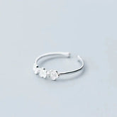 New Fashion Silver Color Green Flower Leaf Rose Daisy Enamel Open Finger Rings For Women Girl Jewelry Gift Dropship Wholesale Jewelry and Clovers