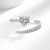 925 Sterling Silver Light Luxury Fashion Versatile Love Zircon Ring Birthday Party Anniversary Gift Jewelry and Clovers