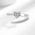 925 Sterling Silver Light Luxury Fashion Versatile Love Zircon Ring Birthday Party Anniversary Gift Jewelry and Clovers