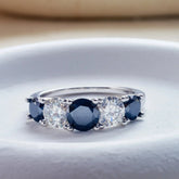 Luxury Total 3.6 Carat moissanite lab Diamonds Rings  Round Brilliant for Women Bride Wedding Band Gift fine dating Jewelry gift Jewelry and Clovers
