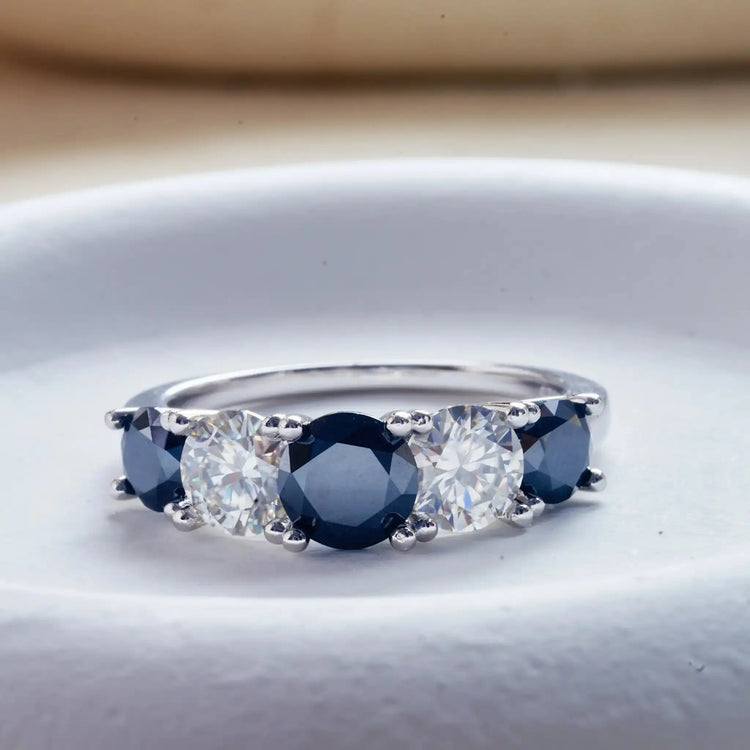 Luxury Total 3.6 Carat moissanite lab Diamonds Rings  Round Brilliant for Women Bride Wedding Band Gift fine dating Jewelry gift Jewelry and Clovers