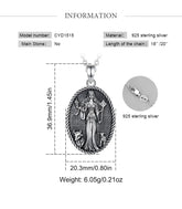 Eudora 925 Sterling Silver Brigid Goddess Necklace Brigid&