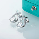 AnuJewel 4cttw D Color Moissanite Diamond 18K Gold Plated 925 Sterling Silver Stud Earrings For Woman Jewelry and Clovers