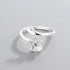New Fashion Silver Color Green Flower Leaf Rose Daisy Enamel Open Finger Rings For Women Girl Jewelry Gift Dropship Wholesale Jewelry and Clovers
