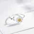 New Fashion Silver Color Green Flower Leaf Rose Daisy Enamel Open Finger Rings For Women Girl Jewelry Gift Dropship Wholesale Jewelry and Clovers
