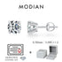 MODIAN D Color 1CT Moissanite Stud Earrings For Women 925 Sterling Silver 0.5CT Dazzling Lab Diamond Wedding Jewelry Gifts Jewelry and Clovers